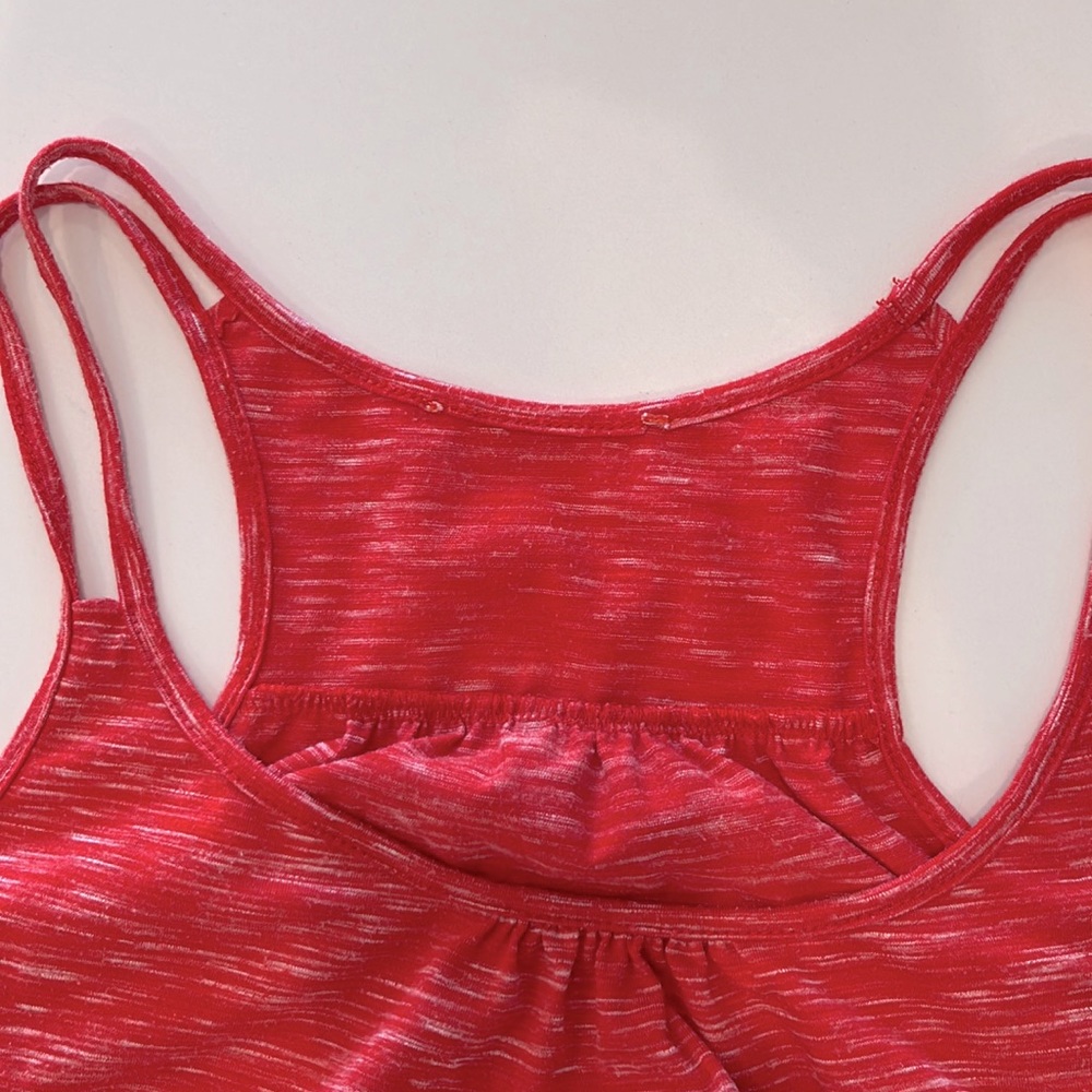 XL red heather tank top